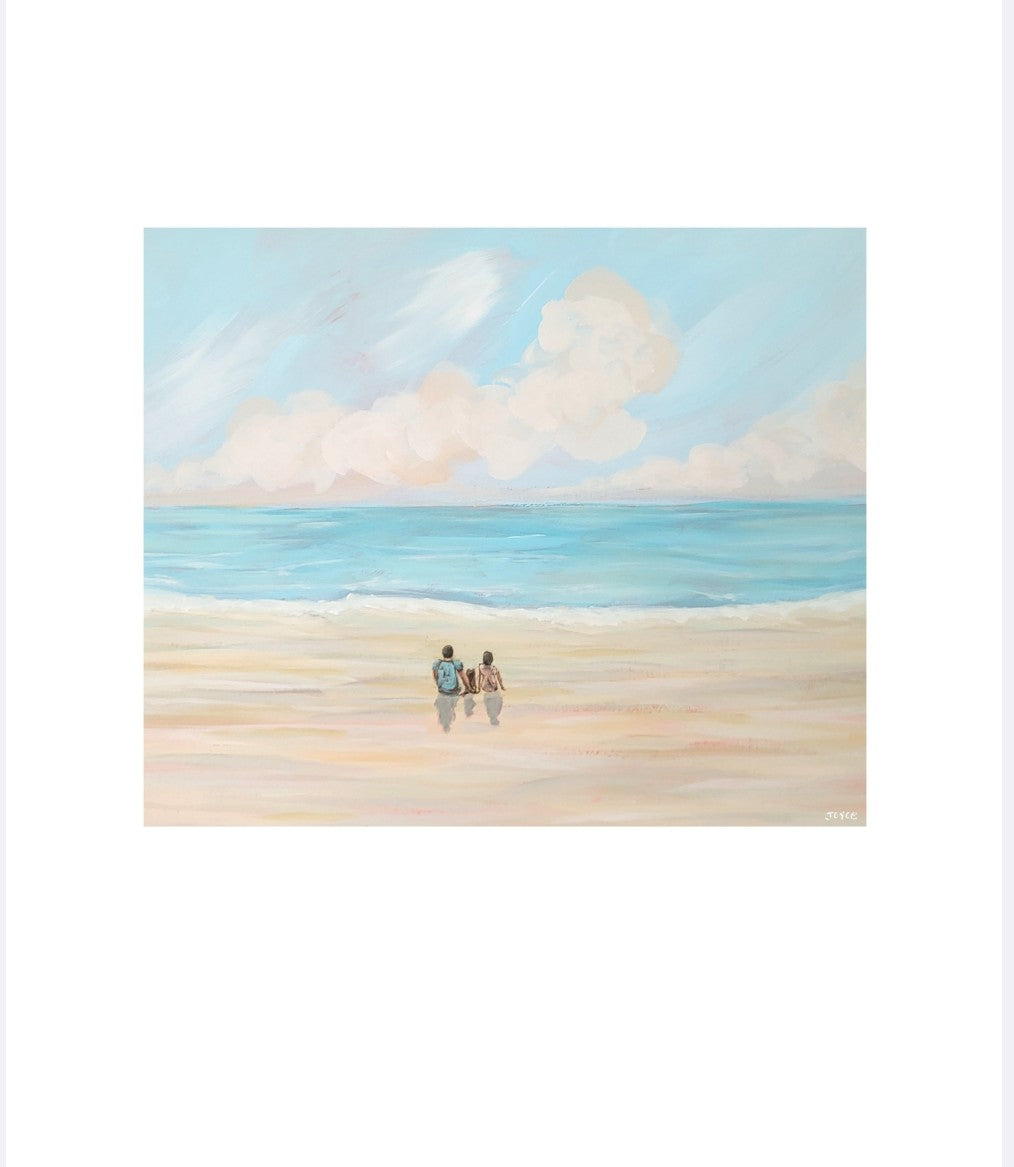 Art print - You, me, our dog and the sea