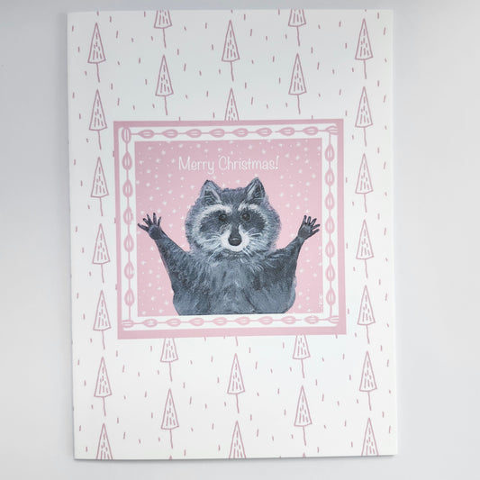 Handmade card - raccoon