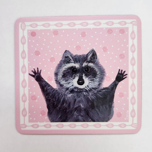 Magnet - Happy raccoon