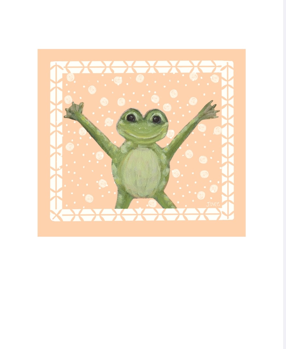 Nusery art print - Happy frog
